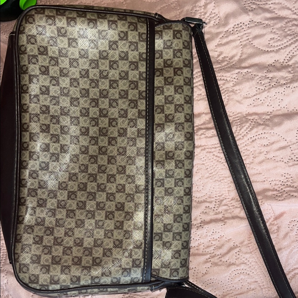 Brown Patterned Shoulder Bag - image 8